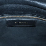 balenciaga Classic Metallic Envelope Bag Leather Black 438791 Auth bs16228