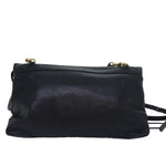 balenciaga Classic Metallic Envelope Bag Leather Black 438791 Auth bs16228