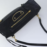 balenciaga Classic Metallic Envelope Bag Leather Black 438791 Auth bs16228