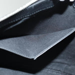 balenciaga Clutch Bag Canvas Leather Blue Black Silver 420407 Auth bs16618