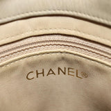 Chanel Matelasse Chain Tote Bag Leather Beige Gold CC Auth bs16657