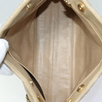 Chanel Matelasse Chain Tote Bag Leather Beige Gold CC Auth bs16657