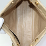 Chanel Matelasse Chain Tote Bag Leather Beige Gold CC Auth bs16657