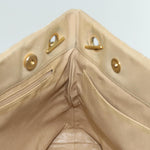 Chanel Matelasse Chain Tote Bag Leather Beige Gold CC Auth bs16657