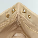 Chanel Matelasse Chain Tote Bag Leather Beige Gold CC Auth bs16657