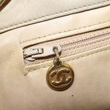 Chanel Matelasse Chain Tote Bag Leather Beige Gold CC Auth bs16657