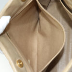 Chanel Matelasse Chain Tote Bag Leather Beige Gold CC Auth bs16657