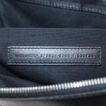 balenciaga Clip M Clutch Bag Canvas Leather Beige Silver 373834 Auth bs16915