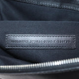 balenciaga Clip M Clutch Bag Canvas Leather Beige Silver 373834 Auth bs16915