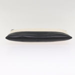 balenciaga Clip M Clutch Bag Canvas Leather Beige Silver 373834 Auth bs16915