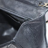 Chanel Matelasse Chain Shoulder Bag Leather Black Gold CC Auth bs17124
