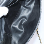 Chanel Matelasse Chain Shoulder Bag Leather Black Gold CC Auth bs17124