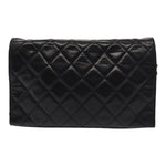 Chanel Matelasse Chain Shoulder Bag Leather Black Gold CC Auth bs17124