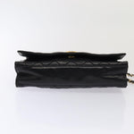 Chanel Matelasse Chain Shoulder Bag Leather Black Gold CC Auth bs17124