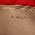 Chanel Matelasse Chain Shoulder Bag Satin Red Gold CC Auth bs17153