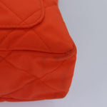Chanel Matelasse Chain Shoulder Bag Nylon Orange Gold CC Auth bs17255