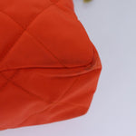 Chanel Matelasse Chain Shoulder Bag Nylon Orange Gold CC Auth bs17255