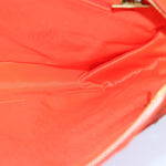 Chanel Matelasse Chain Shoulder Bag Nylon Orange Gold CC Auth bs17255