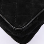 Chanel Matelasse Chain Shoulder Bag Suede Black Gold CC Auth bs17434