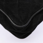 Chanel Matelasse Chain Shoulder Bag Suede Black Gold CC Auth bs17434