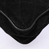 Chanel Matelasse Chain Shoulder Bag Suede Black Gold CC Auth bs17434