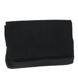 balenciaga Clutch Bag Canvas Black Auth bs9026
