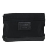 balenciaga Clutch Bag Canvas Black Auth bs9026