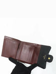 A82288 Black caviar skin gold COCO logo quilted classic small flap bi fold wallet Chanel
