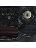 AP2096 COCO Champagne Gold Logo Black Caviar Double Phone Holder Chain Cross Bag Chanel