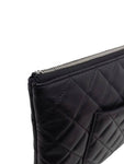 AP3749 Crystal Star Logo Black Lambskin Small Pouch Bag Chanel