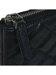 A69251 Black Caviar Beauty CC Silver Logo Large Clutch Chanel