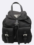 1BH029 Black color Re nylon mini backpack chain cross bag