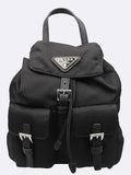 1BH029 Black color Re nylon mini backpack chain cross bag