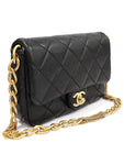 AS4231 Black Lambskin CC Logo Small Flap Chain Shoulder Bag Chanel