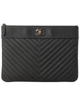 A80992 Caviar Mademoiselle Clutch New Medium Overseas Invoice 34038 1 Chanel
