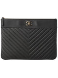 A80992 Caviar Mademoiselle Clutch New Medium Overseas Invoice 34038 1 Chanel