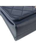 AS2639 Triple Pearl Chain Turnlock Flap Shoulder Bag Department Store Invoice 33802 Chanel