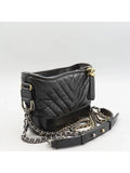 A91810 Black Gabrielle Hobo Small Chain Shoulder and Crossbag Chanel
