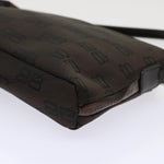 balenciaga Accessory Pouch Nylon Brown Auth cl625