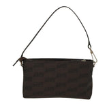 balenciaga Accessory Pouch Nylon Brown Auth cl625