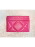 19 Gold Chain Logo Quilted Lambskin Card Wallet Pink Chanel