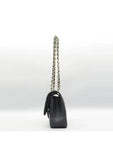 A58600 Black Caviar Skin Classic Jumbo Gold Chain Shoulder Bag Chanel