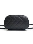 Backpack Grained Shiny Calfskin Gold Metal Black Chanel
