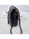 Around Flap Chain Shoulder Bag Black Chanel