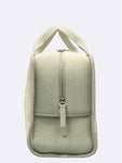 A92750 31 RUE CAMBON PARIS gray canvas CC logo Deauville bowling tote bag chain strap Chanel