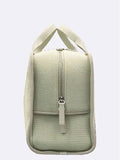 A92750 31 RUE CAMBON PARIS gray canvas CC logo Deauville bowling tote bag chain strap Chanel