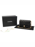 AS4231 Black Lambskin CC Logo Small Flap Chain Shoulder Bag Chanel