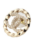 ABA208 CC logo crystal round earrings 33778 1 Chanel