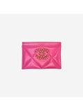 19 Gold Chain Logo Quilted Lambskin Card Wallet Pink Chanel