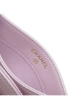 31 Gold Logo Lambskin Card Wallet Lavender Chanel